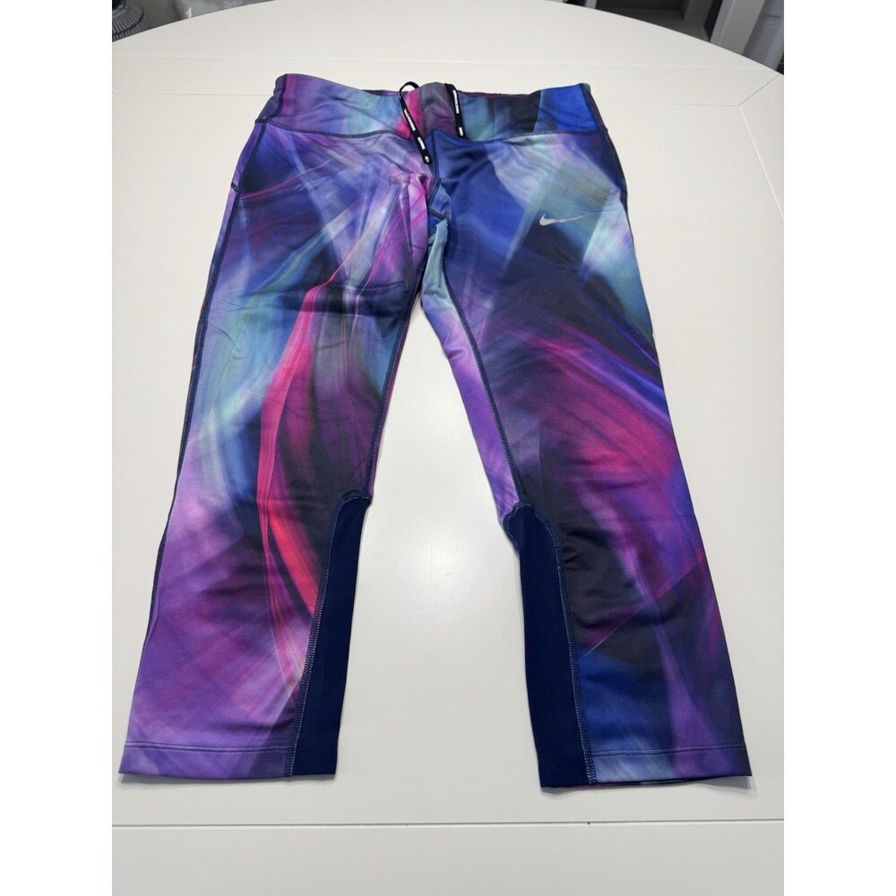 Nike Running Dri-FIT Women’s Compression Leggings Large - Purple/ Blue Fast Ship